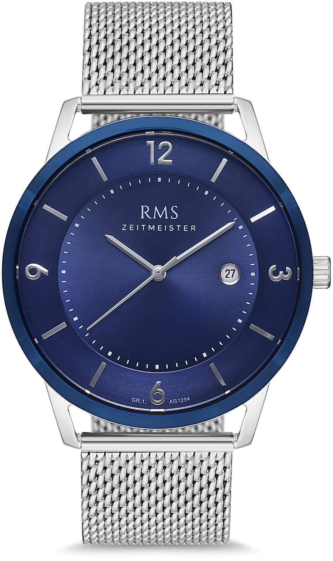 Romanson GR.1.AG1294.06 Takvimli 42 mm Gri Hasır Kordon Analog Kol Saati