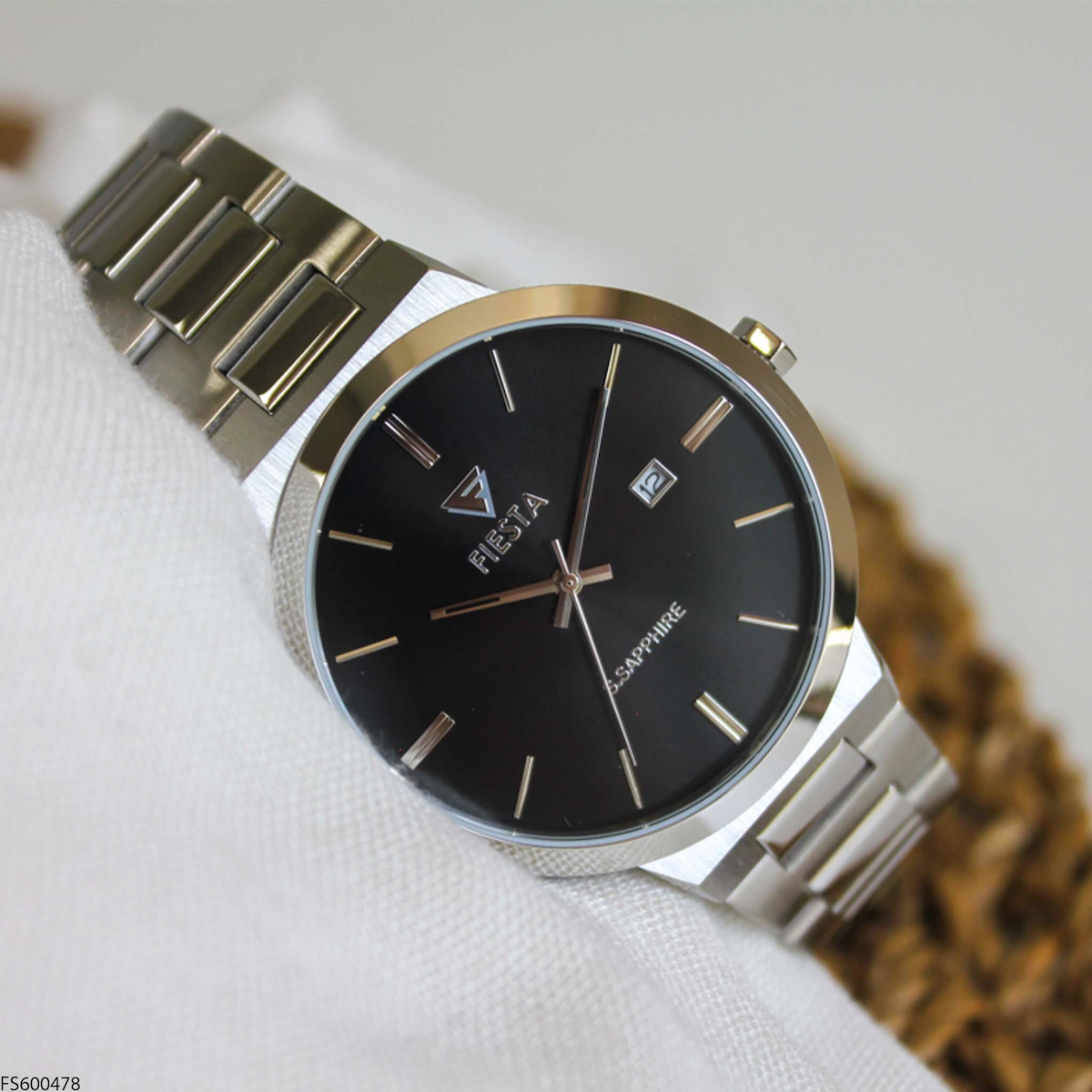 Fiesta FS600478 Takvimli 42 mm Çelik Kordon Analog Erkek Kol Saati