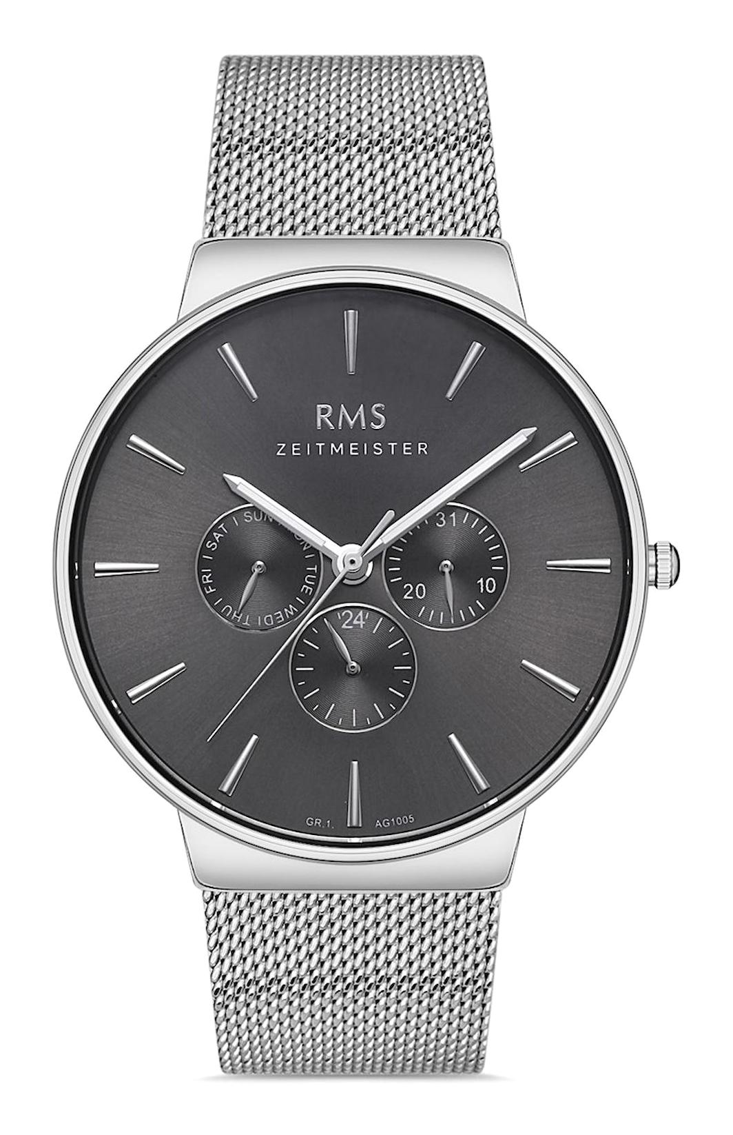 Grand Romanson RMS.1.AG1005.13 Takvimli 44 mm Çelik Kordon Analog Erkek Kol Saati