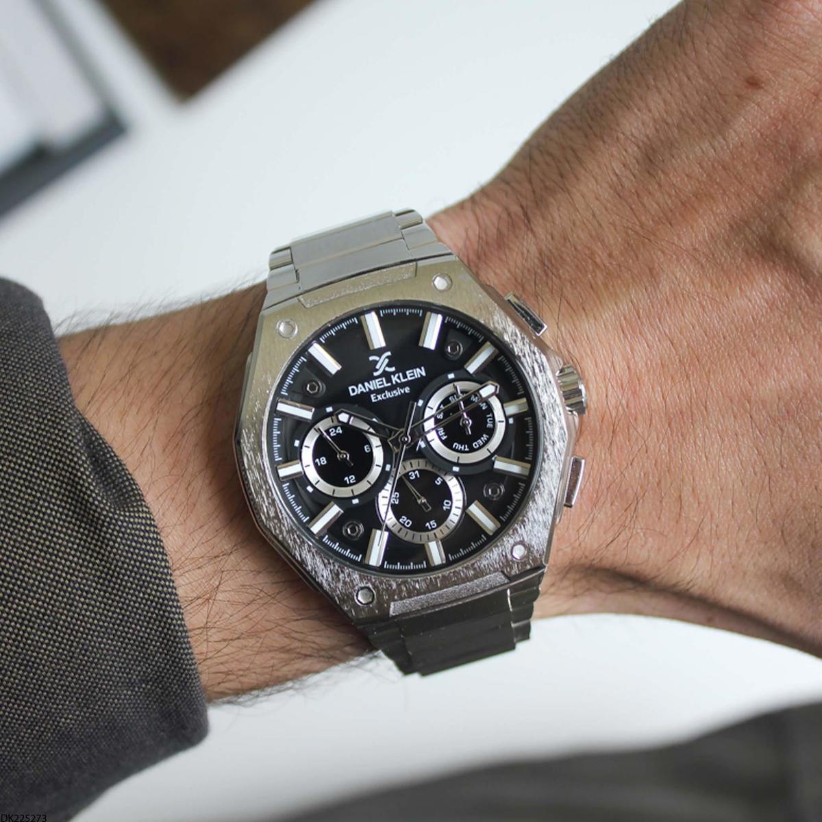 Daniel Klein DK225273 Takvimli 45 mm Çelik Kordon Analog Erkek Kol Saati