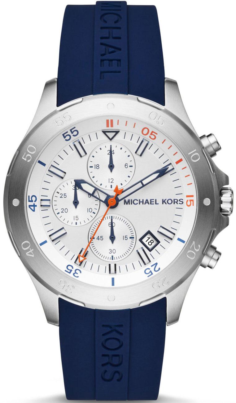 Michael Kors MK8566 Takvimli 44 mm Lacivert Silikon Kordon Analog Kol Saati