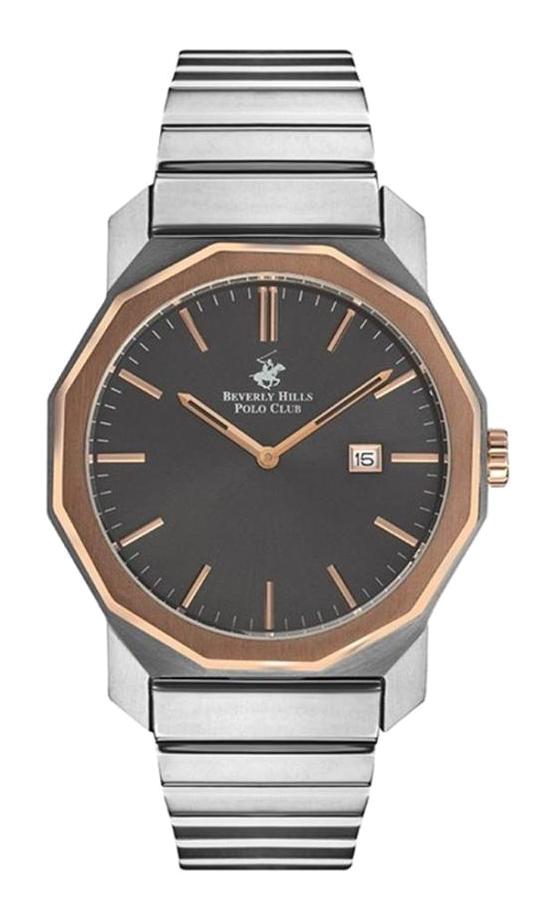 Beverly Hills Polo Club BP3140 Takvimli 42 mm Çelik Kordon Analog Erkek Kol Saati