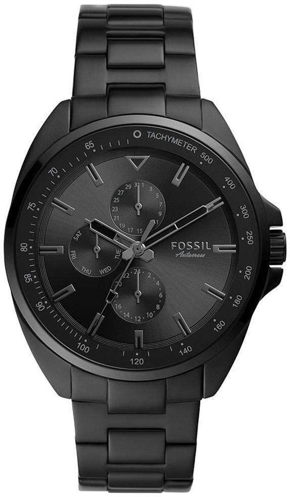 Fossil FBQ2551 Takvimli 44 mm Siyah Çelik Kordon Analog Erkek Kol Saati