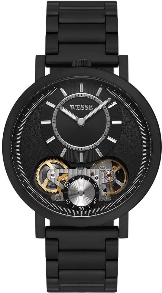 Wesse WWG205704 Pusulalı 42 mm Siyah Çelik Kordon Analog Erkek Kol Saati