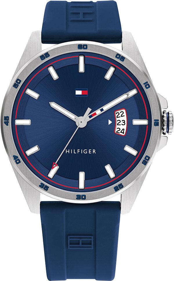 Tommy Hilfiger TH1791982 Takvimli 42 mm Lacivert Silikon Kordon Analog Erkek Kol Saati