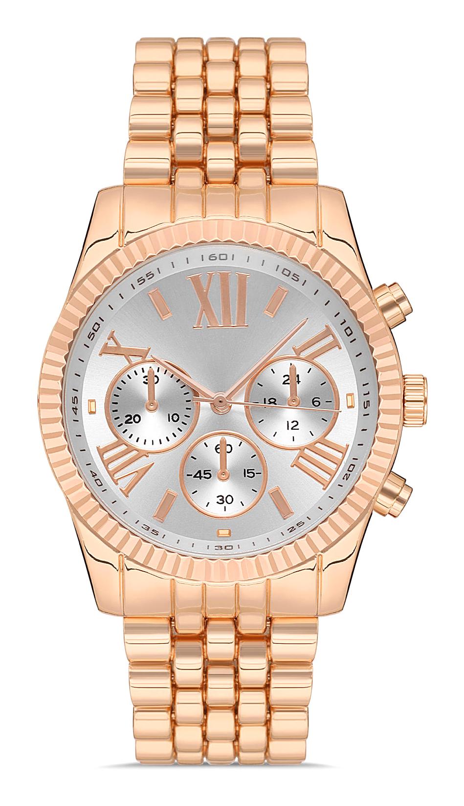 Padam Paris PDMS289 Takvimli 40 mm Rose Gold Çelik Kordon Analog Erkek Kol Saati
