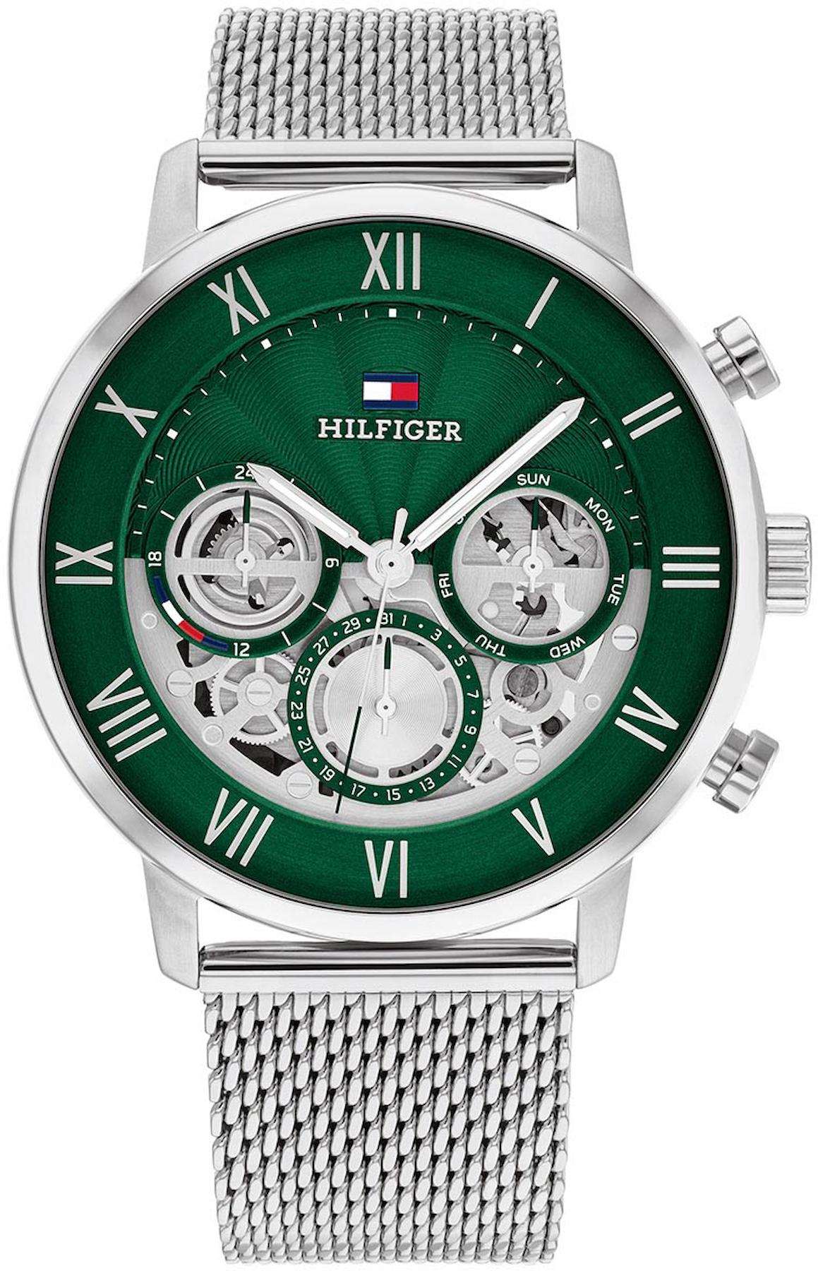 Tommy Hilfiger TH1710567 Takvimli 44 mm Çelik Kordon Analog Erkek Kol Saati