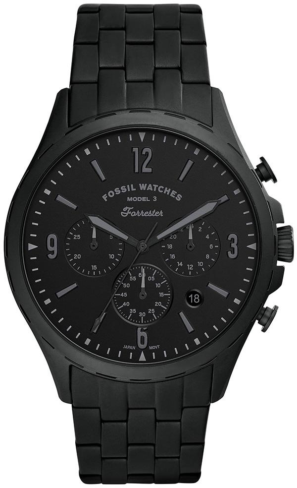 Fossil FFS5697 Takvimli 46 mm Siyah Çelik Kordon Analog Erkek Kol Saati