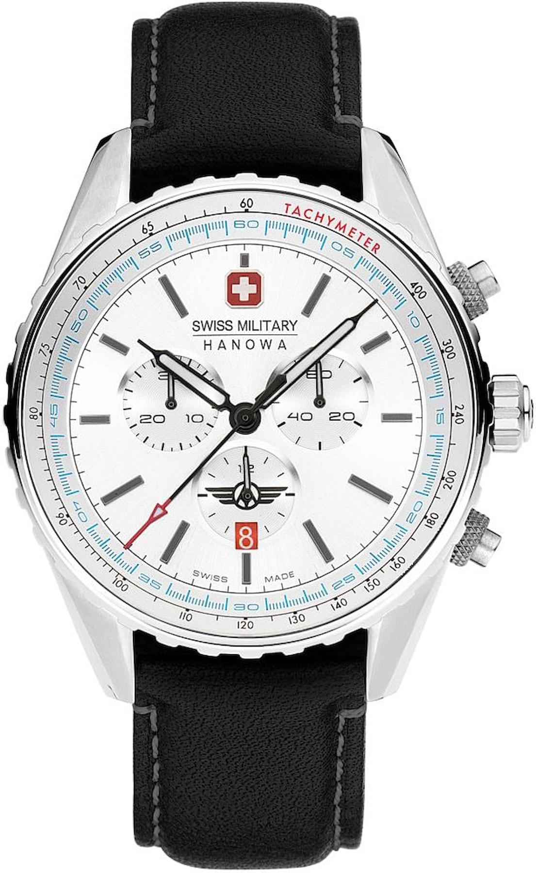 Swiss Military SMWGC0000302 Takvimli 44 mm Siyah Deri Kordon Analog Kol Saati
