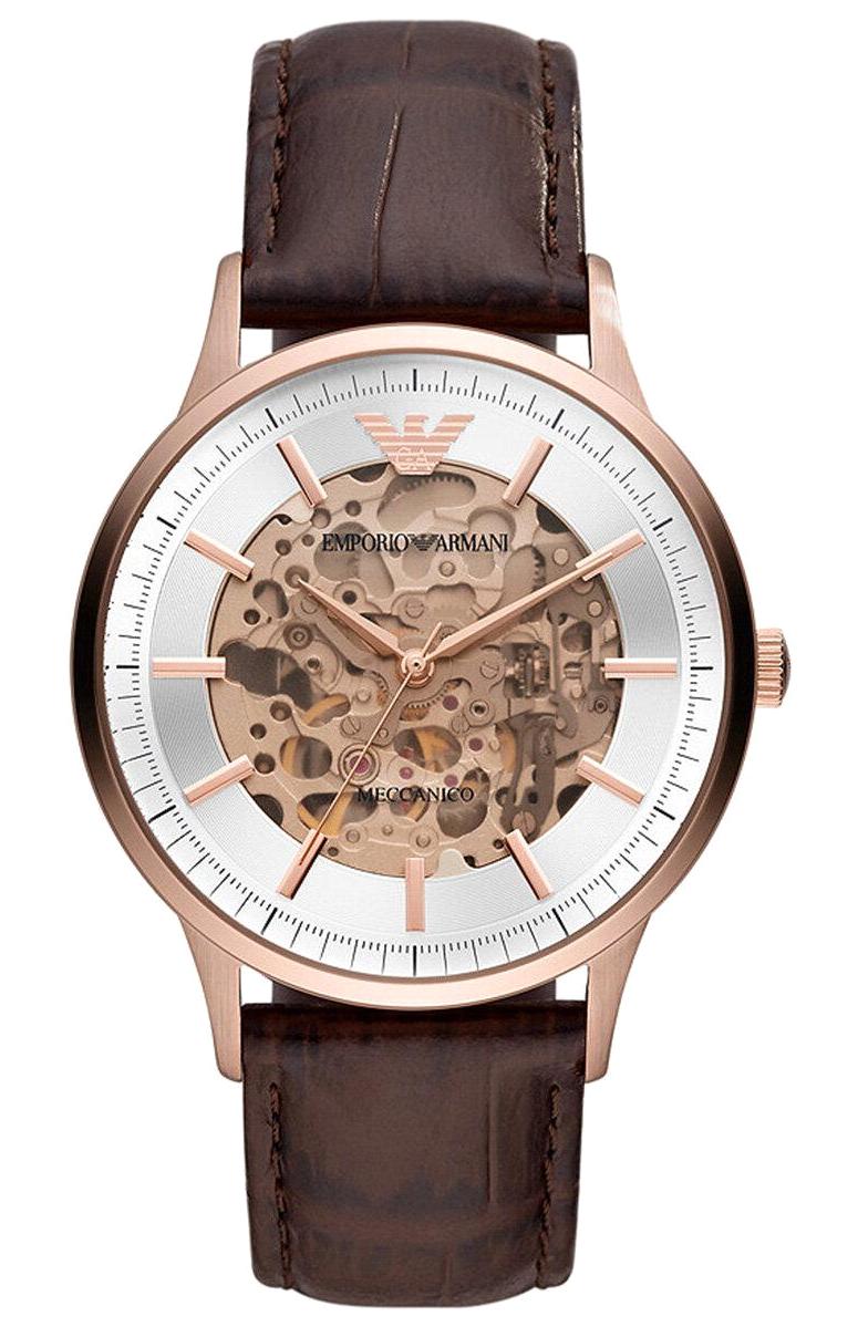 Emporio Armani AR60039 Takvimli 42 mm Kahverengi Deri Kordon Analog Erkek Kol Saati