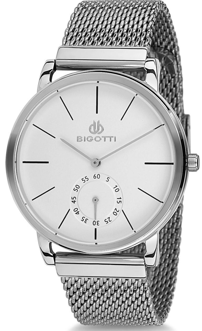 Bigotti BGT01273D-02 Takvimli 41 mm Çelik-Hasır Kordon Analog Erkek Kol Saati