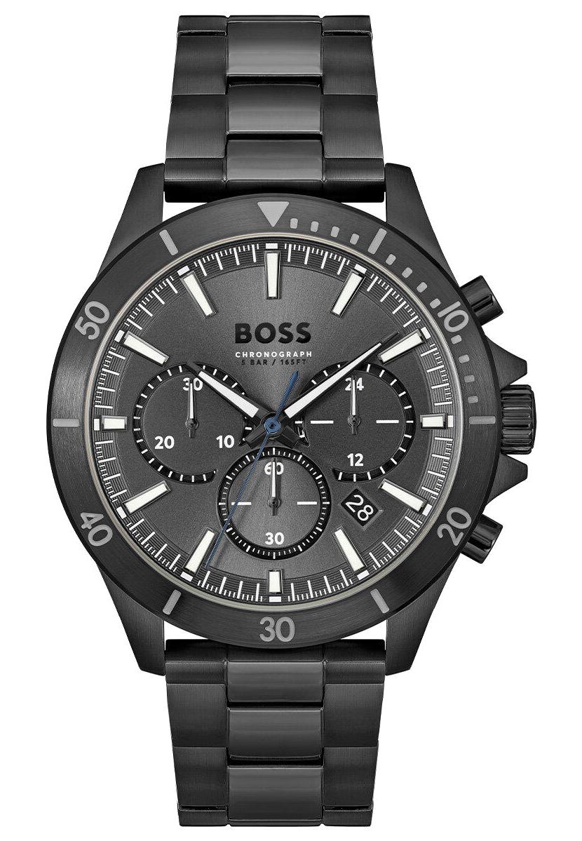 Boss Watches HB1514058 Takvimli 45 mm Siyah Çelik Kordon Analog Erkek Kol Saati