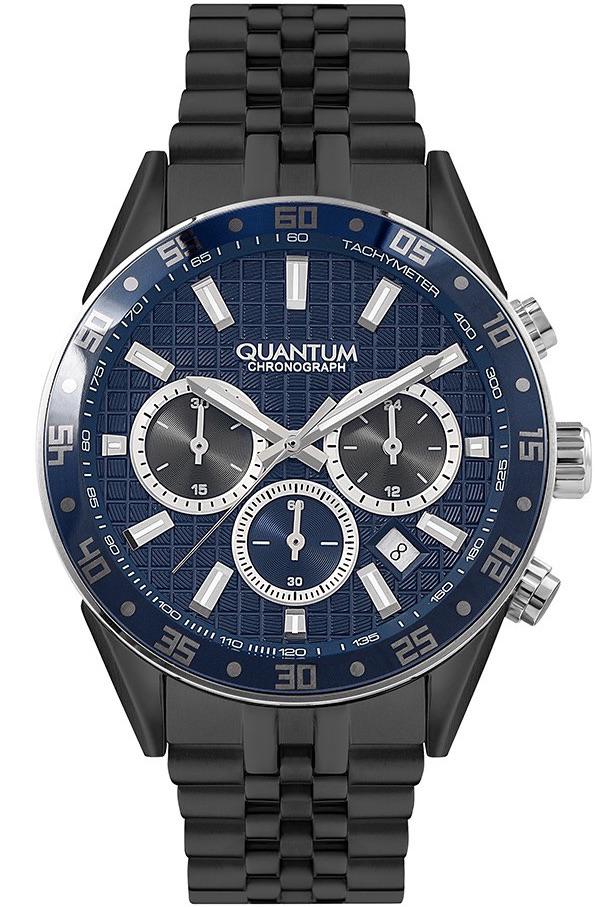 Quantum PWG948.090 Takvimli 45 mm Siyah Çelik Kordon Analog Erkek Kol Saati