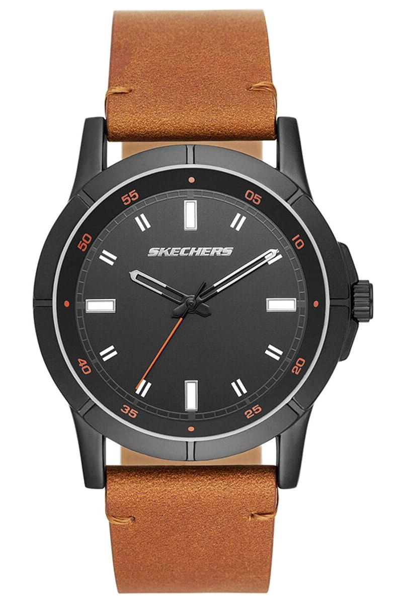 Skechers SR5179 44 mm Kahverengi Deri Kordon Analog Erkek Kol Saati