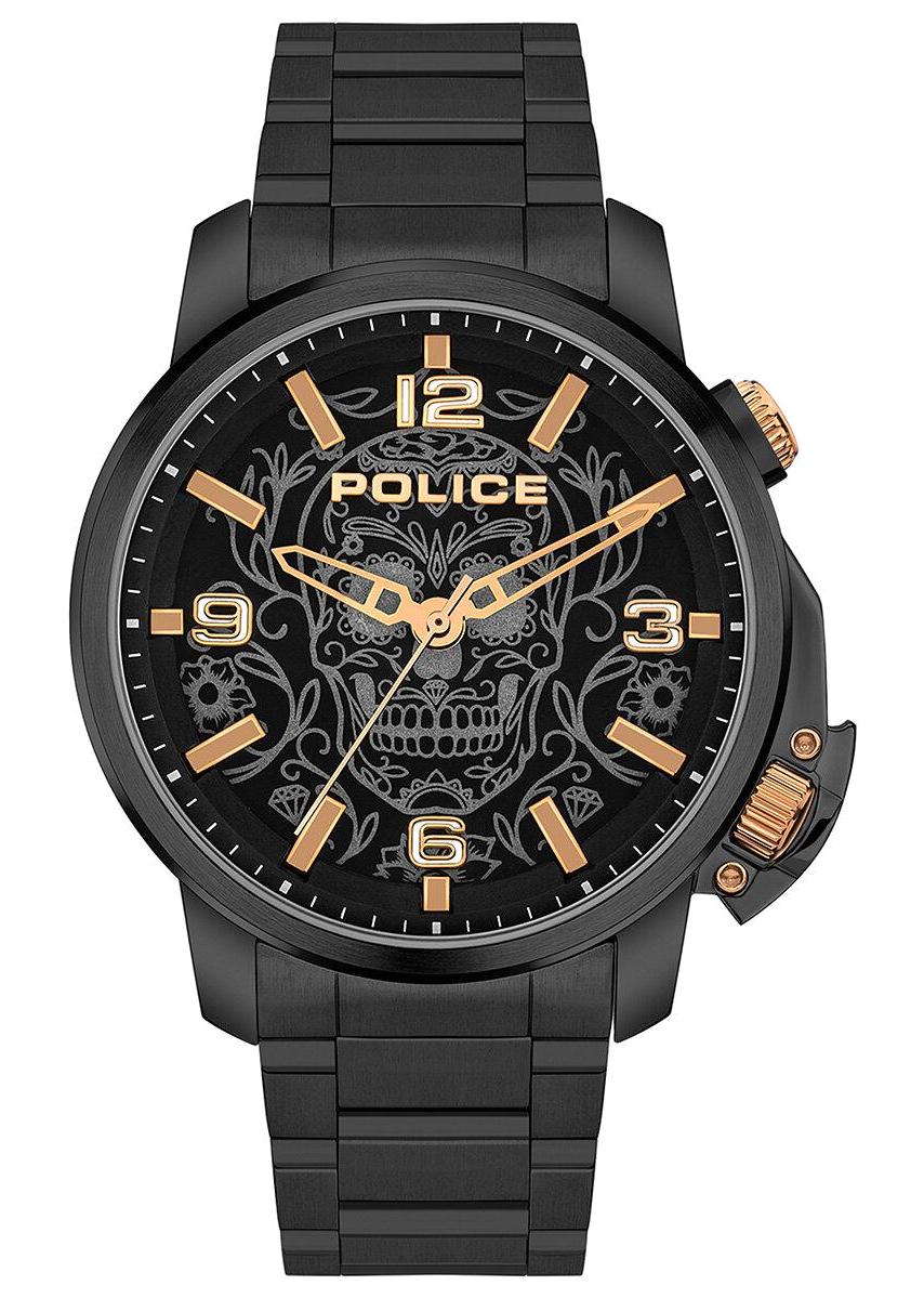 Police PEWJJ2110001 44 mm Siyah Çelik Kordon Analog Erkek Kol Saati
