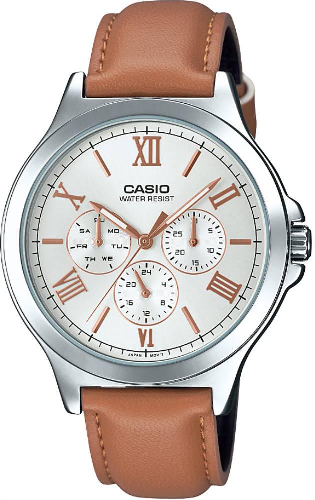 Casio MTP-V300L-7A2UDF Takvimli Kahverengi Çelik Kordon Analog Kol Saati