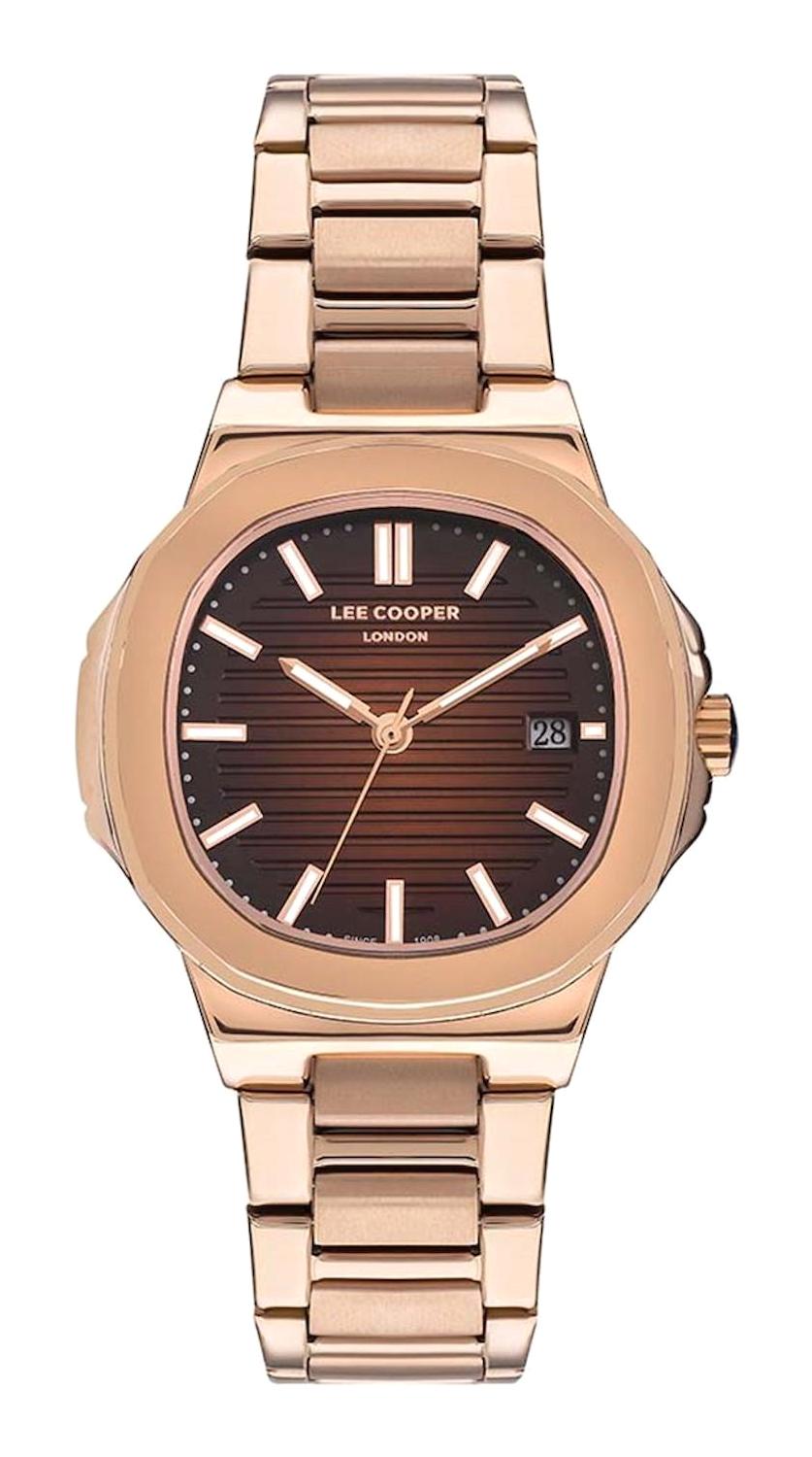 Lee Cooper LC07369.460 Takvimli 35 mm Rose Gold Çelik Kordon Analog Erkek Kol Saati