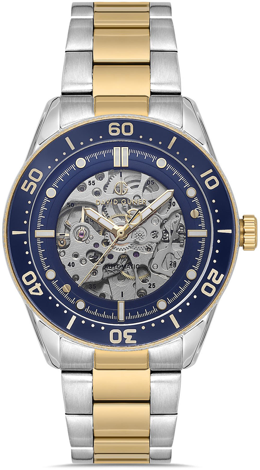 David Guner DG-8675GA-D3 Takvimli 42 mm Metal Kordon Analog Kol Saati