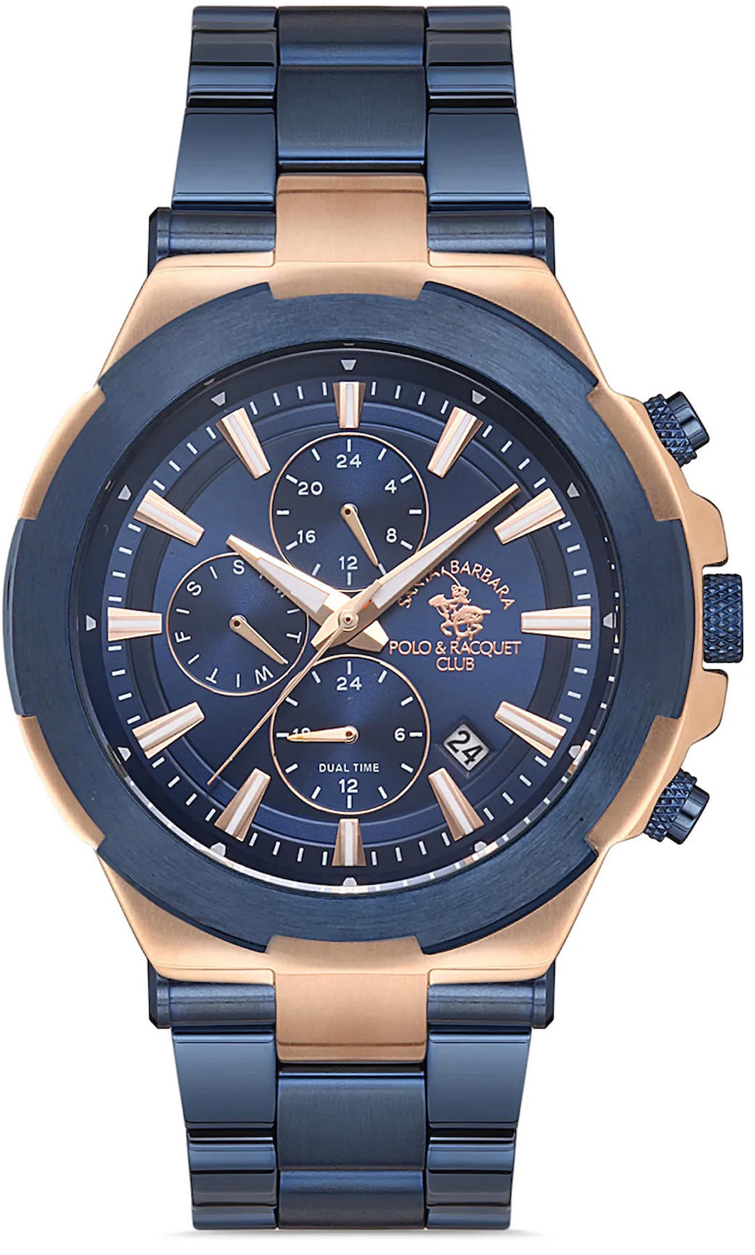 Sergio Tacchini ST.1.10283.4 Takvimli 44 mm Lacivert Çelik Kordon Analog Kol Saati