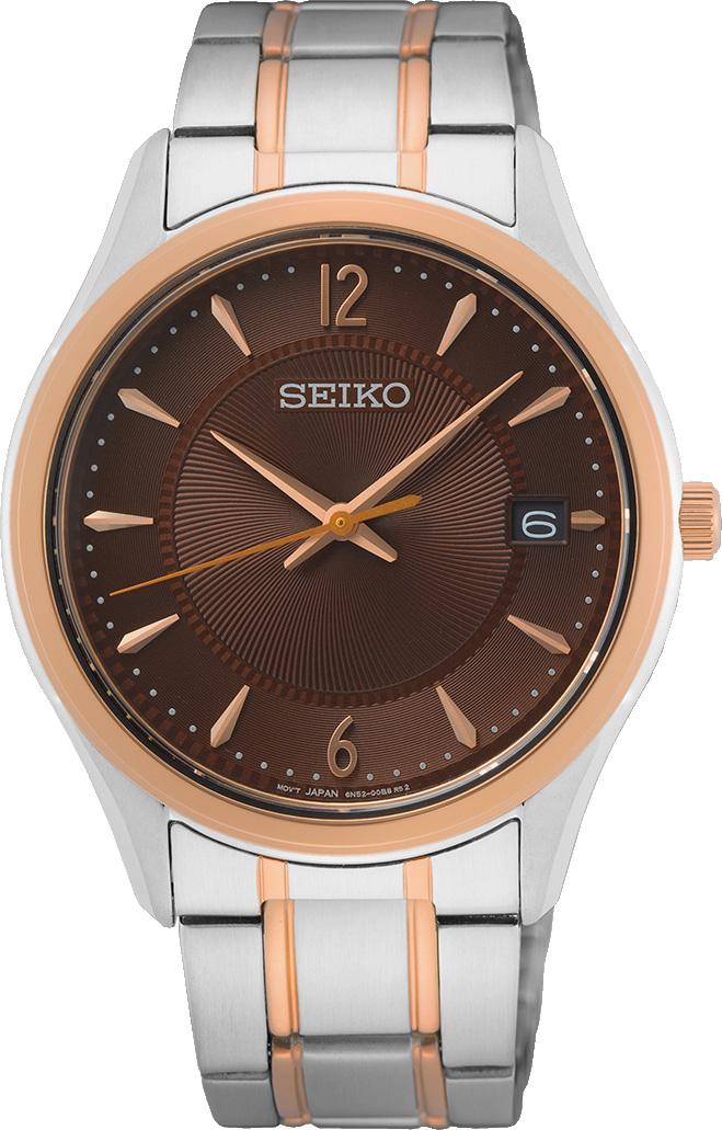 Seiko SUR470P Takvimli 40 mm Gri-Rose Gold Çelik Kordon Analog Erkek Kol Saati