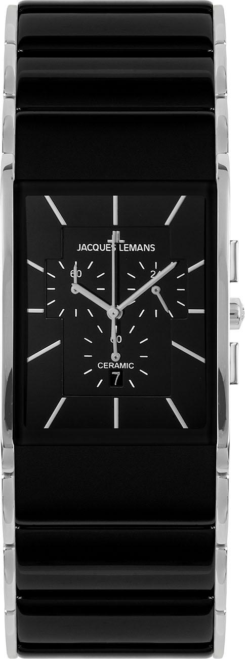 Jacques Lemans 1-1941A Takvimli Siyah Çelik Kordon Analog Kol Saati
