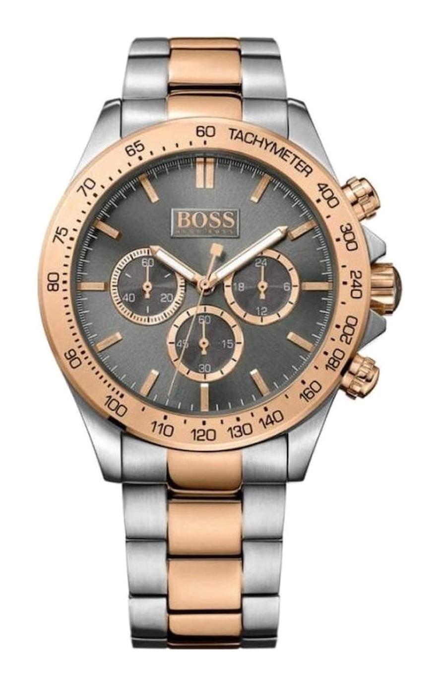 Boss Watches HB1513339 Takvimli 44 mm Gri-Rose Gold Çelik Kordon Analog Erkek Kol Saati