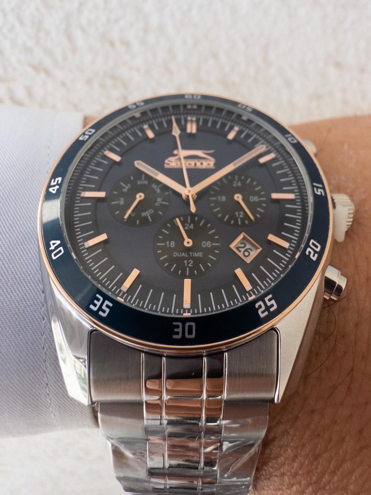 Slazenger SLR.LMG.2093.2.04 Takvimli 42 mm Çelik Kordon Analog Erkek Kol Saati