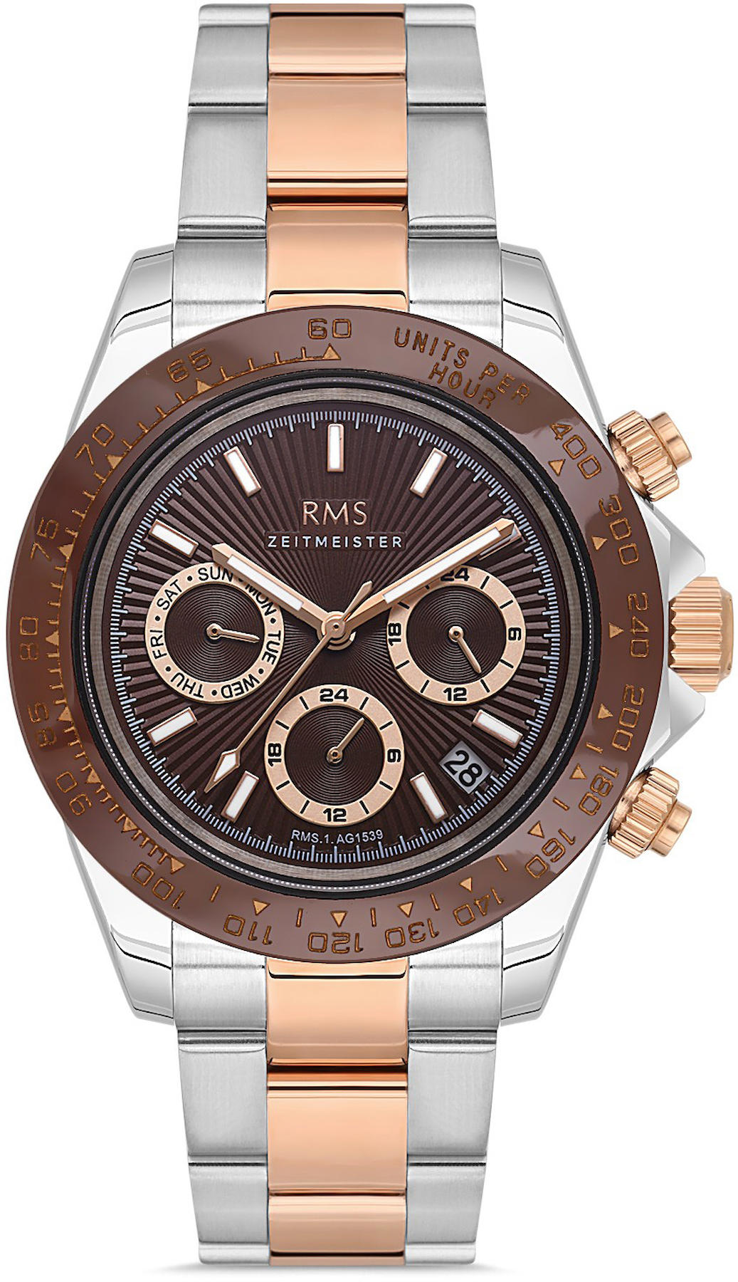 Romanson RMS.1.AG1539.08 Takvimli 41 mm Altın - Beyaz Çelik Kordon Analog Kol Saati