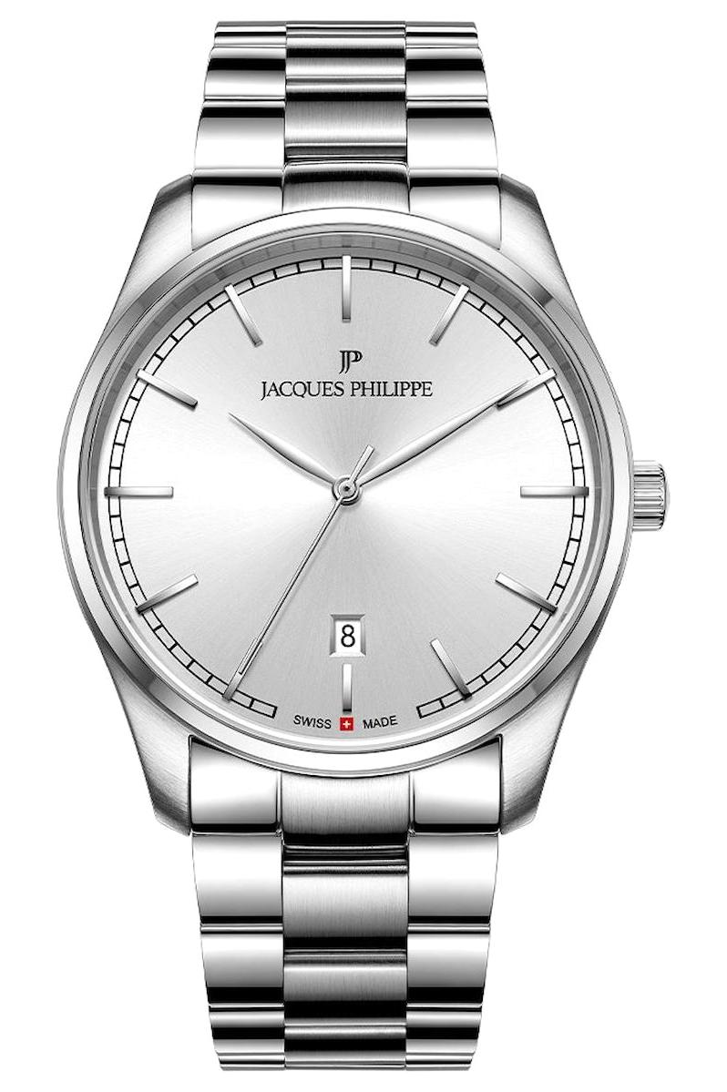 Jacques Philippe JPQGS621123 Takvimli 40 mm Çelik-Hasır Kordon Analog Erkek Kol Saati