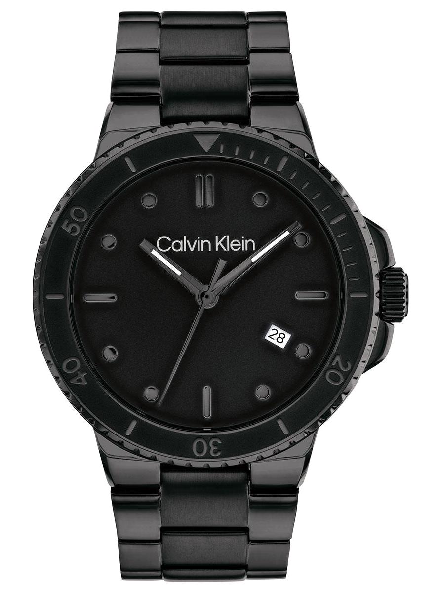 Calvin Klein CK25200205 Takvimli 44 mm Siyah Çelik Kordon Analog Erkek Kol Saati