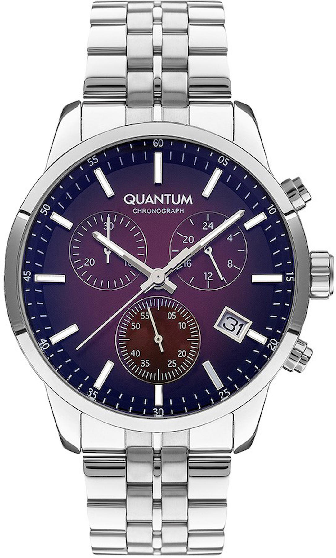 Quantum PWG1008.080 Takvimli 45 mm Çelik Kordon Analog Erkek Kol Saati