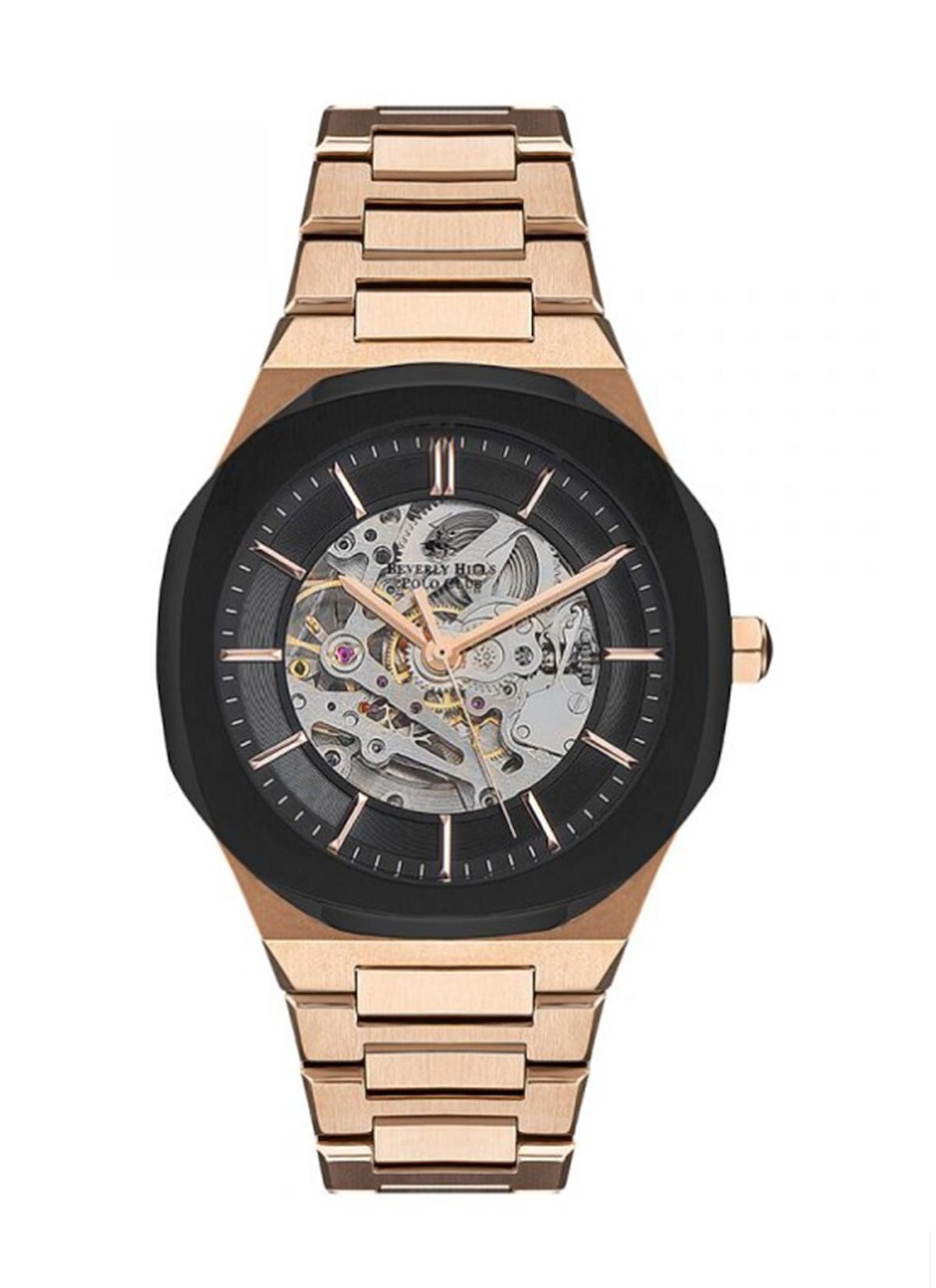 Beverly Hills Polo Club BP3134X850 Takvimli 43 mm Rose Gold Çelik Kordon Analog Kol Saati