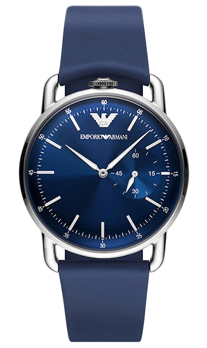 Emporio Armani AR11335 Takvimli 41 mm Mavi Deri Kordon Analog Erkek Kol Saati