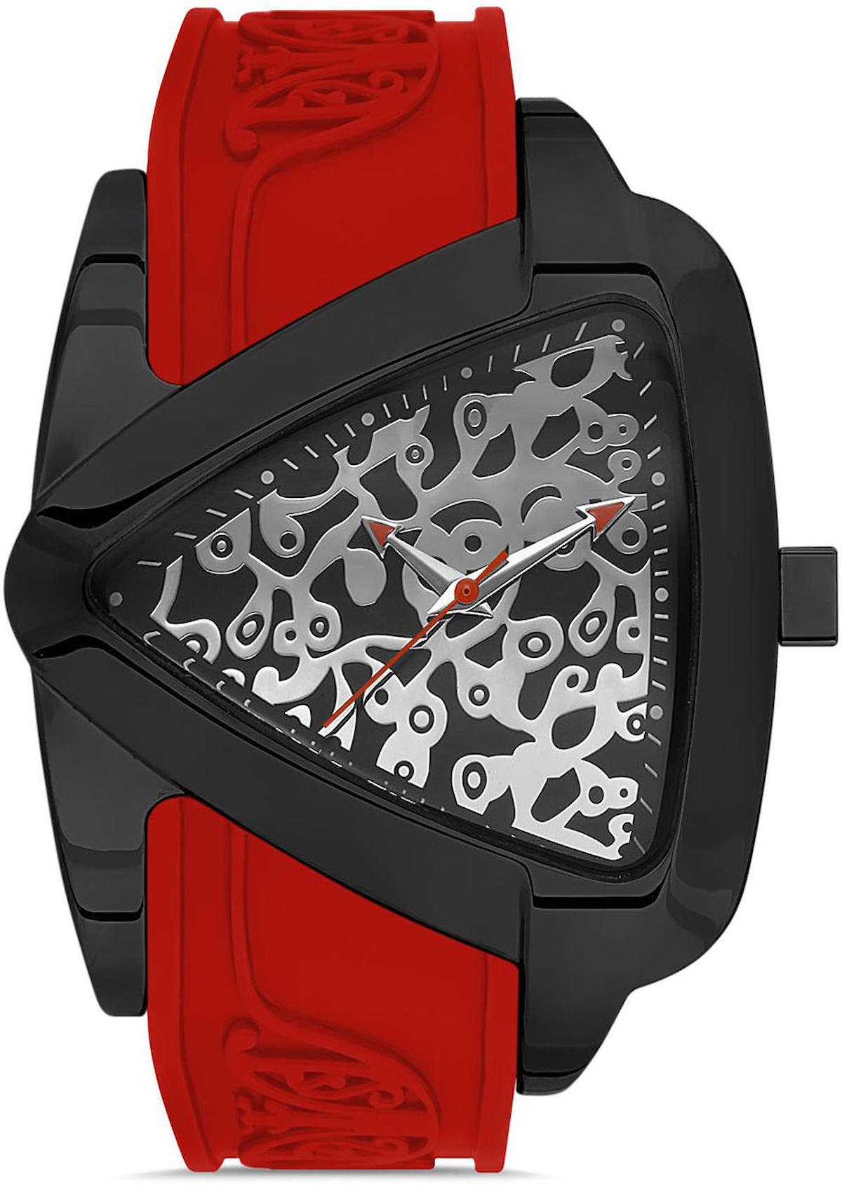 Navimarine NM145-04 Takvimli 45 mm Kırmızı Silikon Kordon Analog Kol Saati