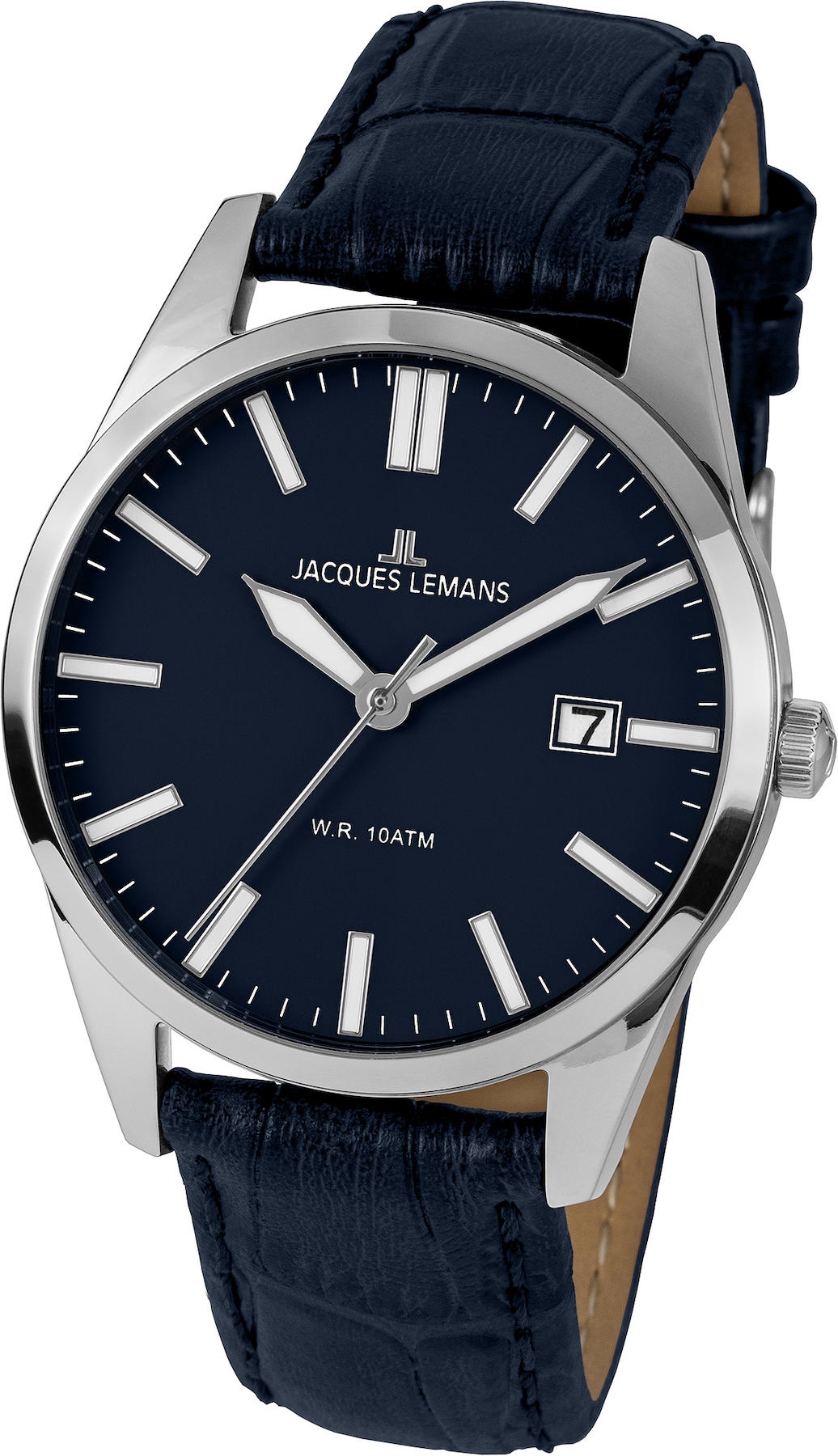 Jacques Lemans VİENNA 1-2002F Takvimli 40 mm Lacivert Çelik Kordon Analog Erkek Kol Saati