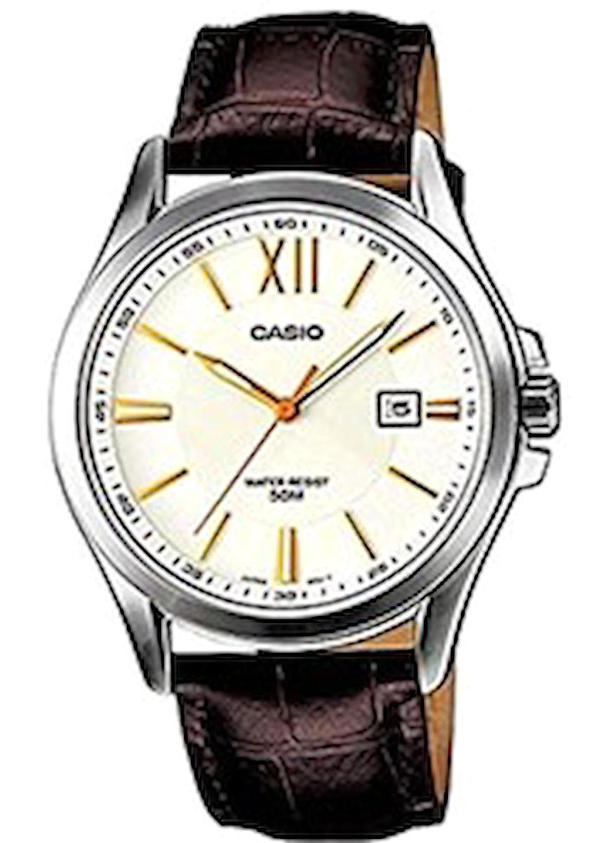 Casio MTP-E103L-7AVDF Takvimli 41 mm Kahverengi Deri Kordon Analog Erkek Kol Saati