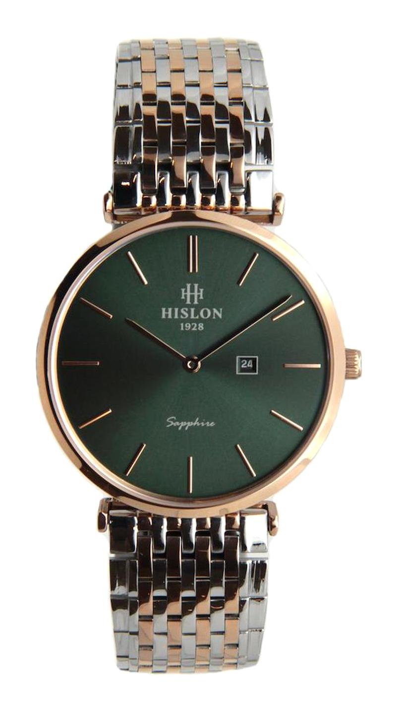 Hislon CL119T-15SR Takvimli 41 mm Çelik Kordon Analog Erkek Kol Saati