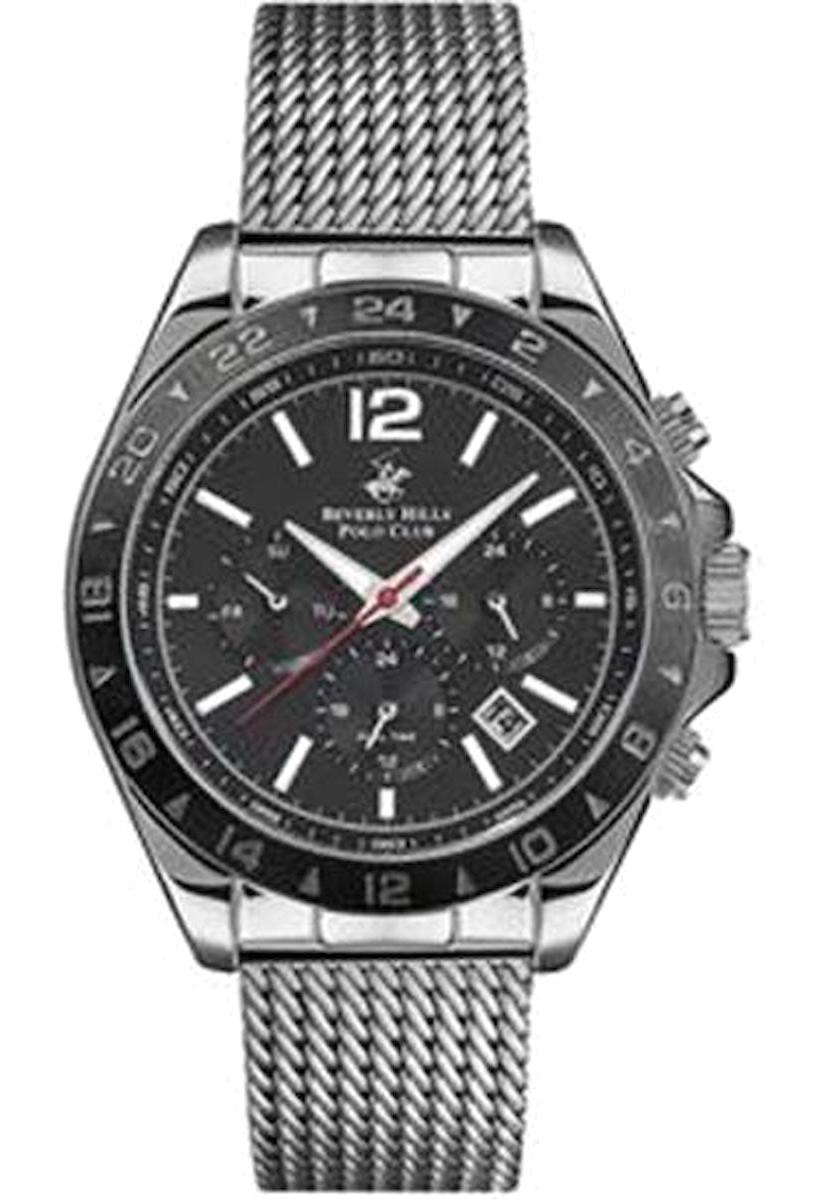 Beverly Hills Polo Club BP3128X350 Takvimli 42 mm Çelik Kordon Analog Erkek Kol Saati