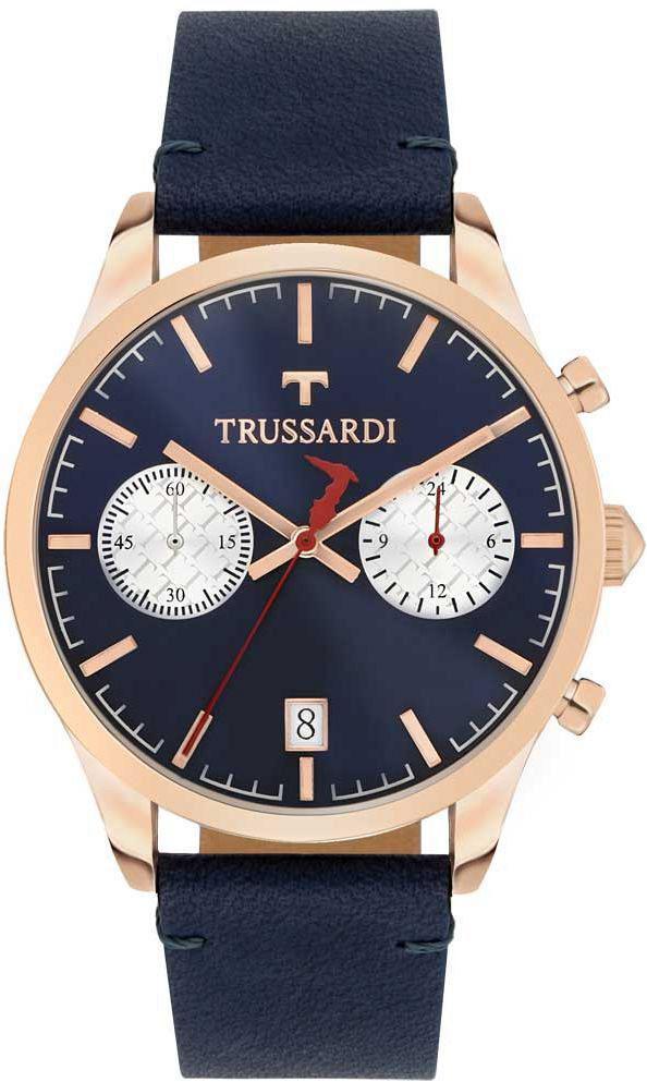 Trussardi R2471613001 Takvimli 40 mm Lacivert Metal Kordon Analog Erkek Kol Saati