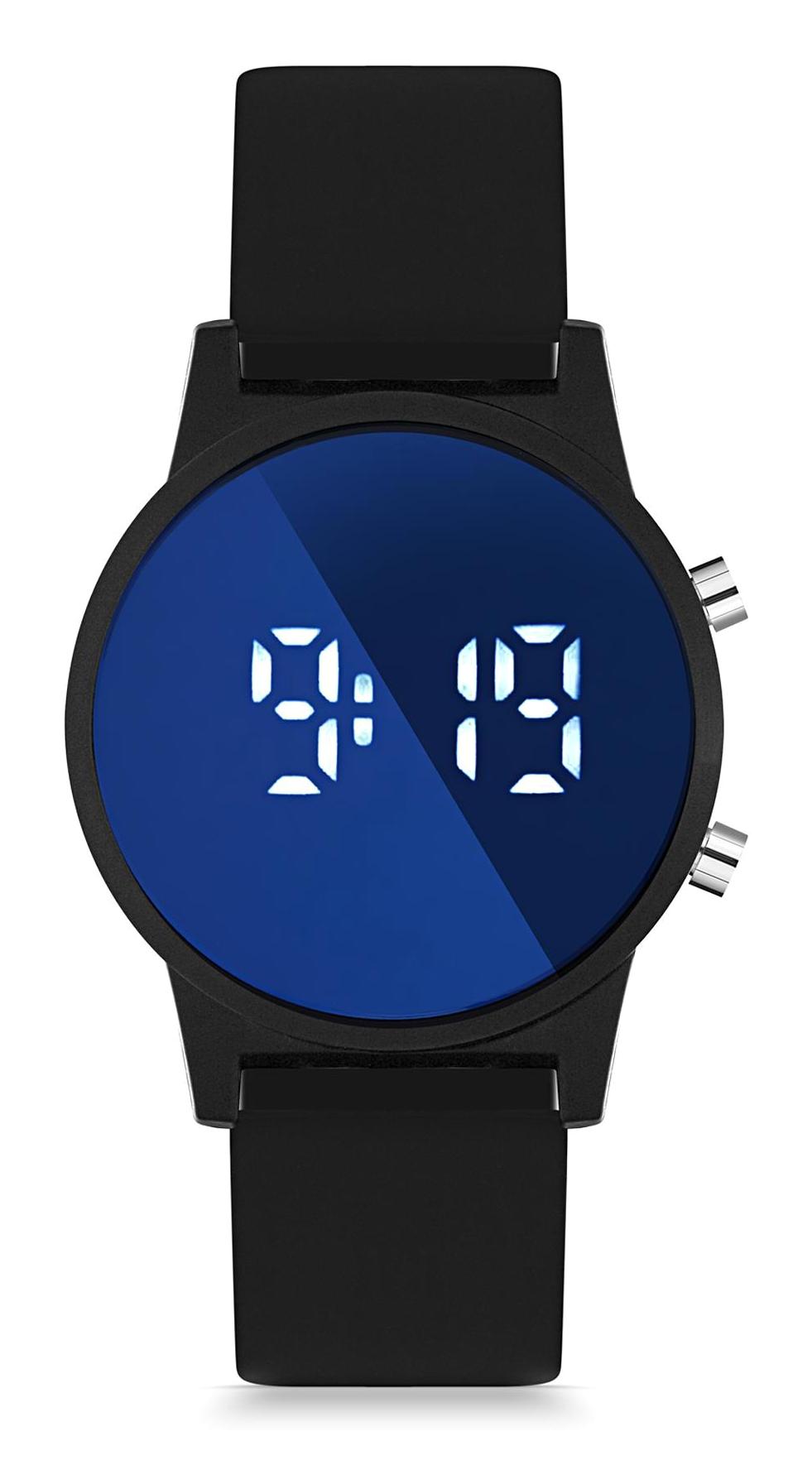 Duke Nickle DEJ29009E Takvimli 42 mm Siyah Silikon Kordon Dijital Erkek Kol Saati