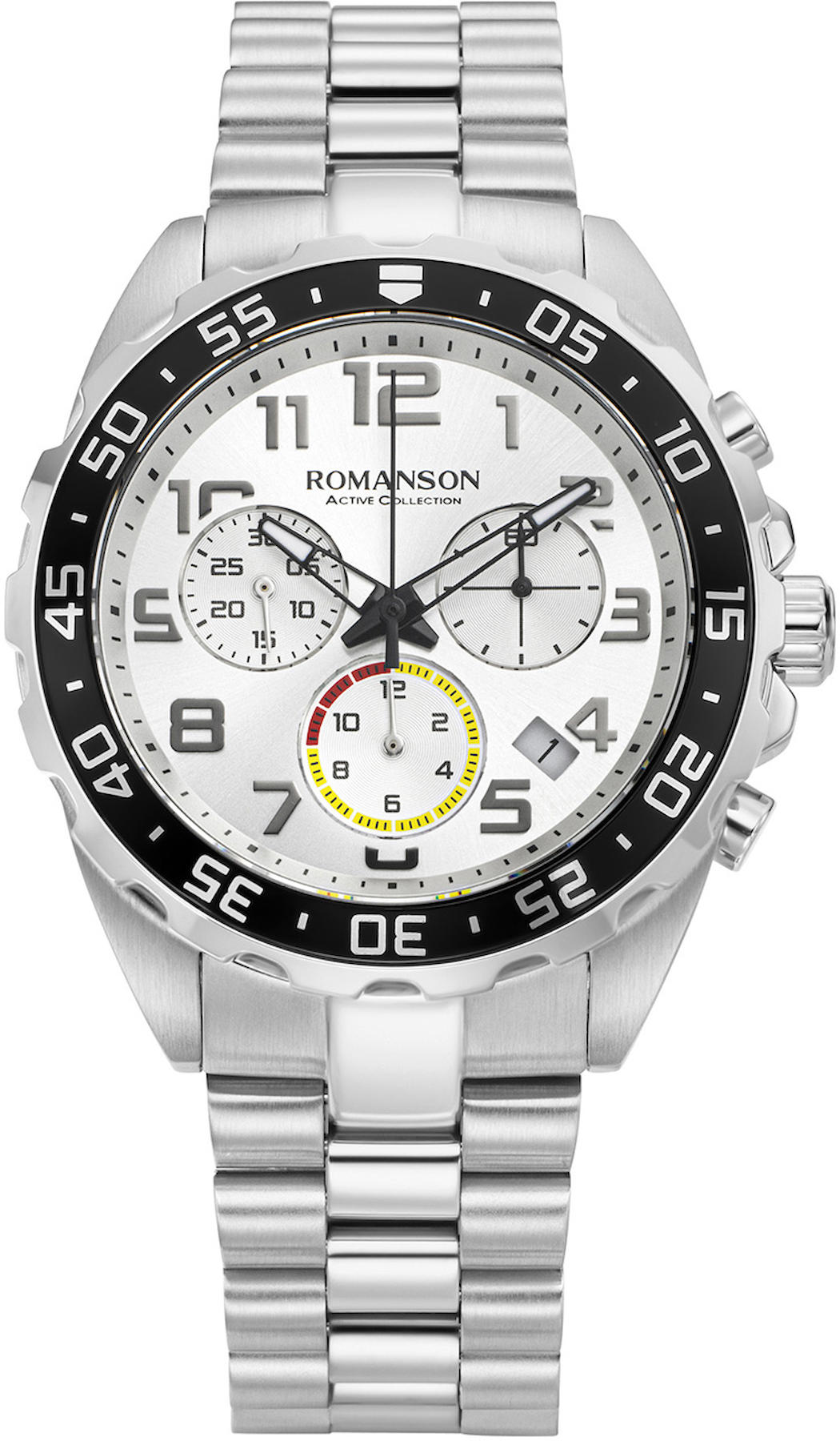 Romanson AM0001HMWWA13W Takvimli 41 mm Çelik Kordon Analog Kol Saati