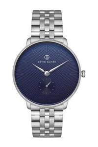 David Guner DG-8200GA-A3 Takvimli 42 mm Çelik Kordon Analog Kol Saati