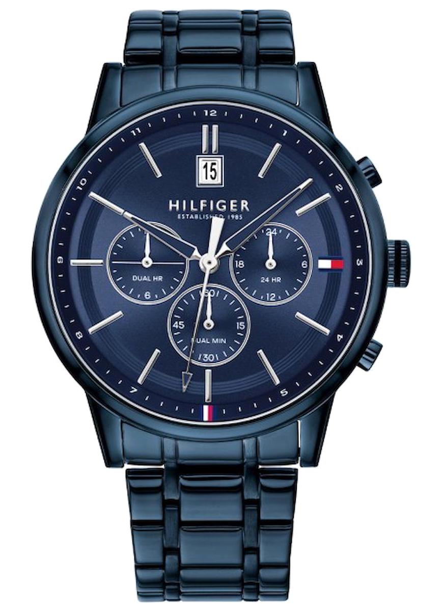 Tommy Hilfiger TH1791694 Takvimli 44 mm Lacivert Çelik Kordon Analog Erkek Kol Saati