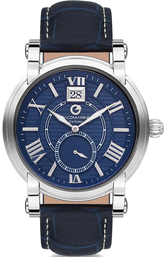Pacomarine PM.51087.04 Takvimli 44 mm Gri Deri Kordon Analog Erkek Kol Saati
