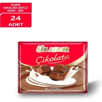 Ülker Kare Sütlü Çikolata 60 gr 24 Adet