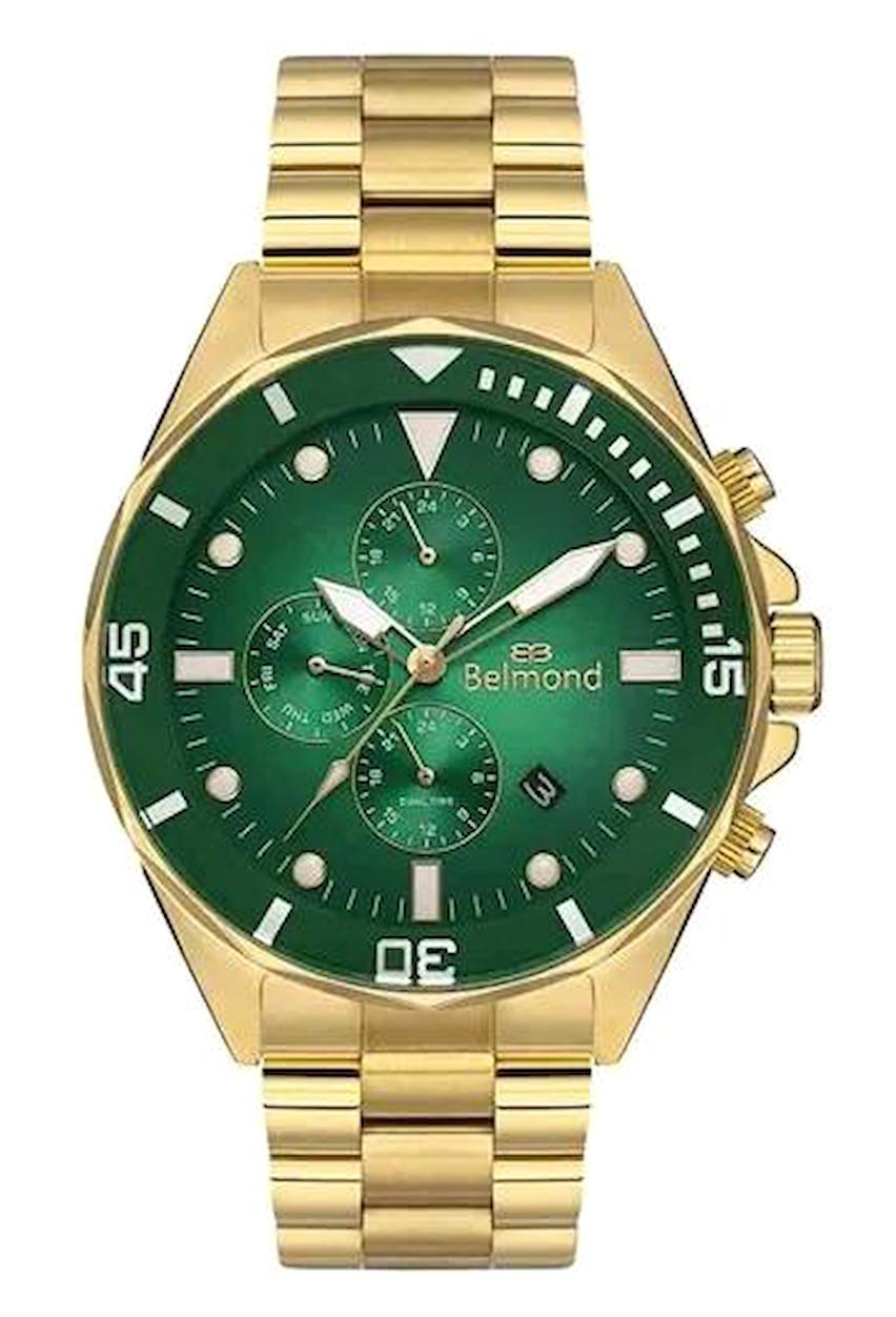 Belmond KNG1107270 Altın Çelik Kordon Analog Erkek Kol Saati