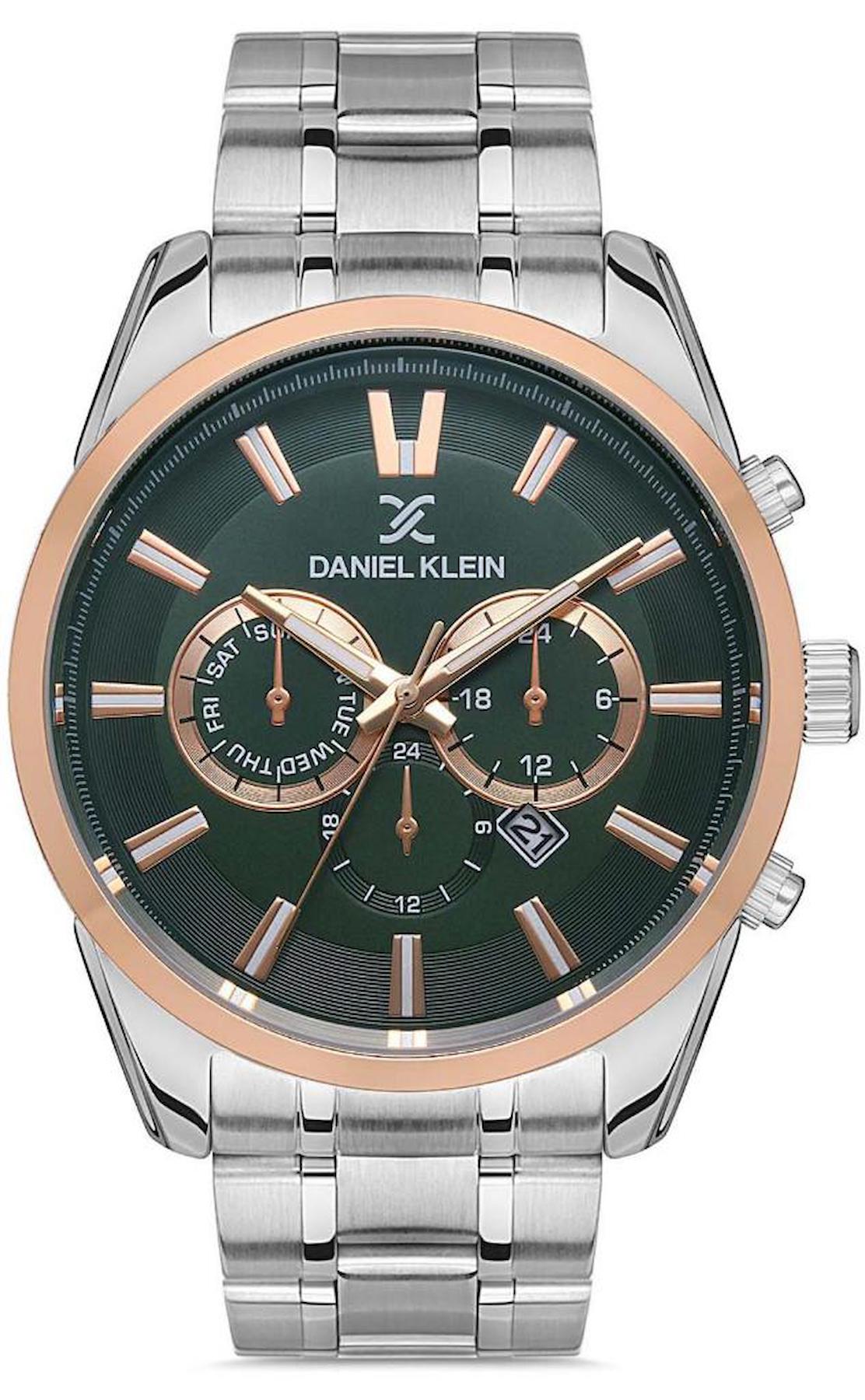 Daniel Klein DKE.1.10099.6 Takvimli 45 mm Metal Kordon Analog Erkek Kol Saati