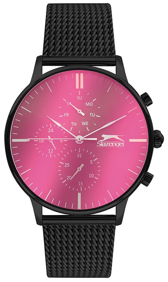 Slazenger SL.09.1899.2.04 Takvimli 44 mm Siyah Çelik Kordon Analog Erkek Kol Saati