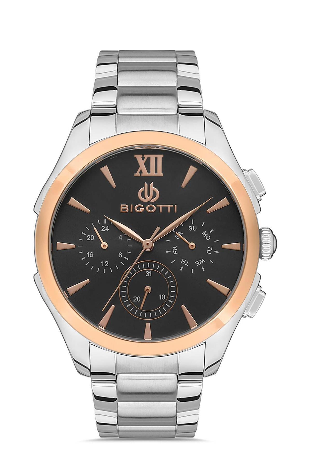 Bigotti BG.1.10401.5 Takvimli 42 mm Çelik Kordon Analog Erkek Kol Saati