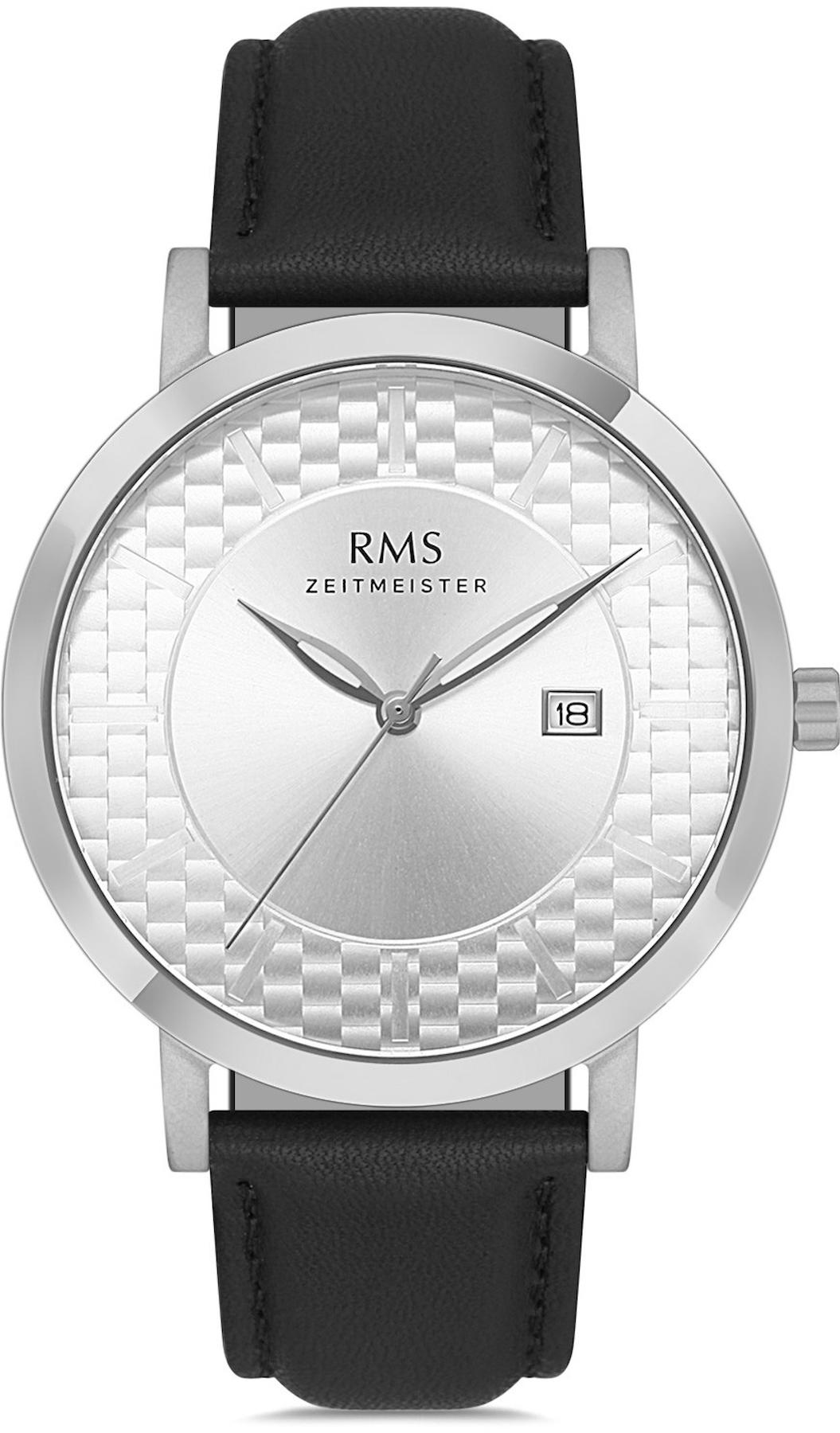 Romanson GR.1.AG1430.11 Takvimli 43 mm Siyah Deri Kordon Analog Kol Saati